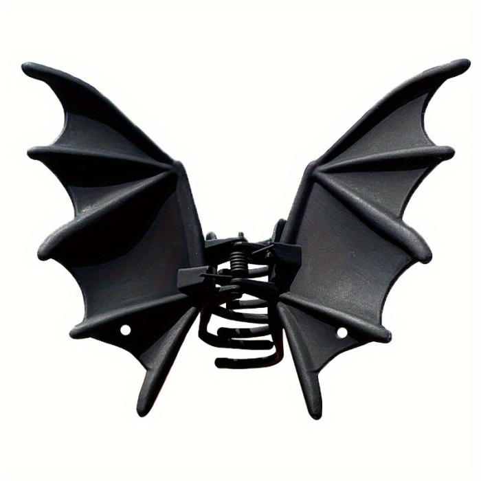 Large Metal Batwing Hair Clip for Women - Gothic Punk Style with Multiple Hooks, Secure Hold, Durable Black Hair Accessory for Halloween & Christmas Parties, Dark Creature Design, Cute Hair Accessories for Women, Fancy Hair Clips, Hair Accessories Elegant, Long Hair Accessories