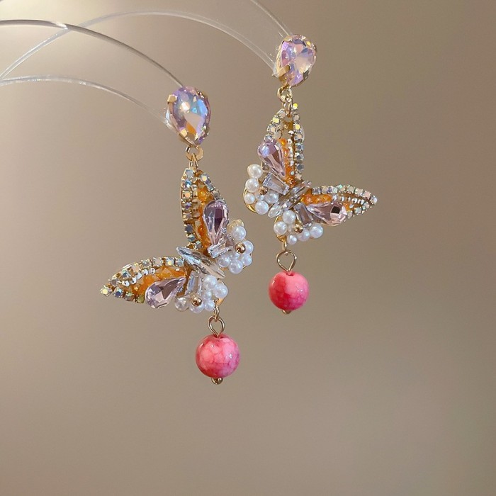 Exquisite White Color Shell Flower Long Tassel Earrings for Women Ins Style Statement Plant Elegant Ear Jewelry Accessories