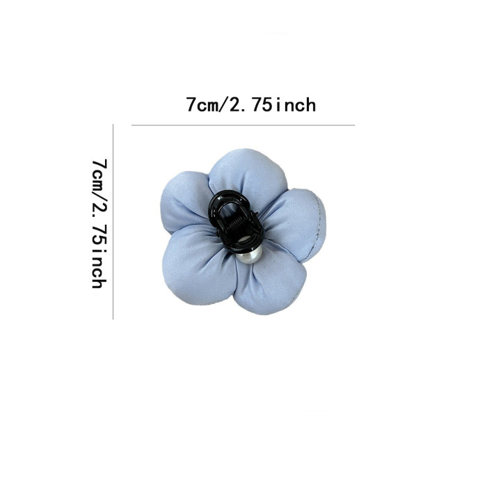 Elegant 3D Floral Hair Clip with Faux - Small Half-Up Shark Clip for Women, Secure Hold for Half-Up Styles, Black Flower Bud Hair Accessory for Casual & Formal Events, Hair Accessories for, Formal Event Hairpiece, Sophisticated Design, Durable Hairpiece