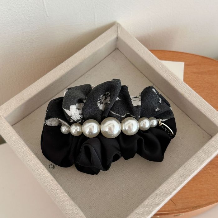 Elegant Vintage Hair Clip - One-Sided Spring Clamp with Faux Imitation Pearl Accent, Hold for 's Updos, Ponytails, Buns - Formal & Everyday Hairstyles - Hair for