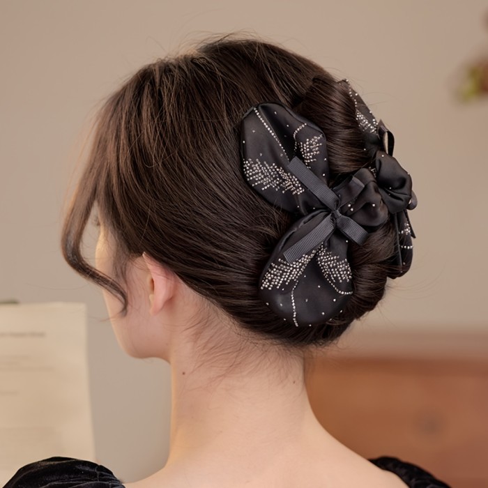 1pc Wheat Ear High-End Bow Hair Claw, for Styling and Decoration – Perfect Gift or Accessory to Wear Daily