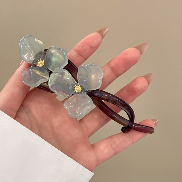 🌸4pcs Elegant Flower Twist Hair Clips ✨ Durable No-Damage Hairpins for Women’s Updos & Daily Styles