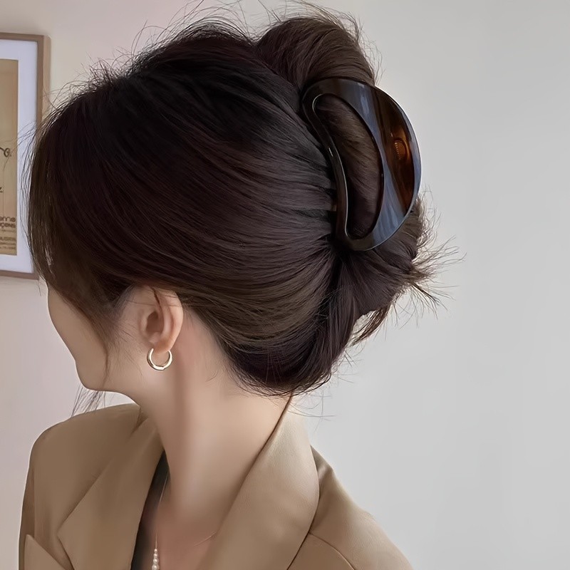 6pcs Large Shark Clip Hair Clips for Women - Elegant Retro Matte Finish, Durable Acrylic Hair Accessories in Red, Black, Brown, Perfect for Daily Wear & Festive Parties, Festive Hair Accessories | Vintage Hair Clips | Durable Hair Clips, Hair Accessories for