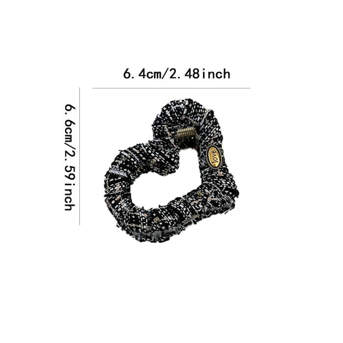 💕Elegant Heart Hair Clip 💫 Korean-Style Half-Updo Accessory for Women