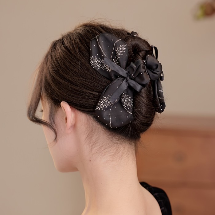 1pc Wheat Ear High-End Bow Hair Claw, for Styling and Decoration – Perfect Gift or Accessory to Wear Daily