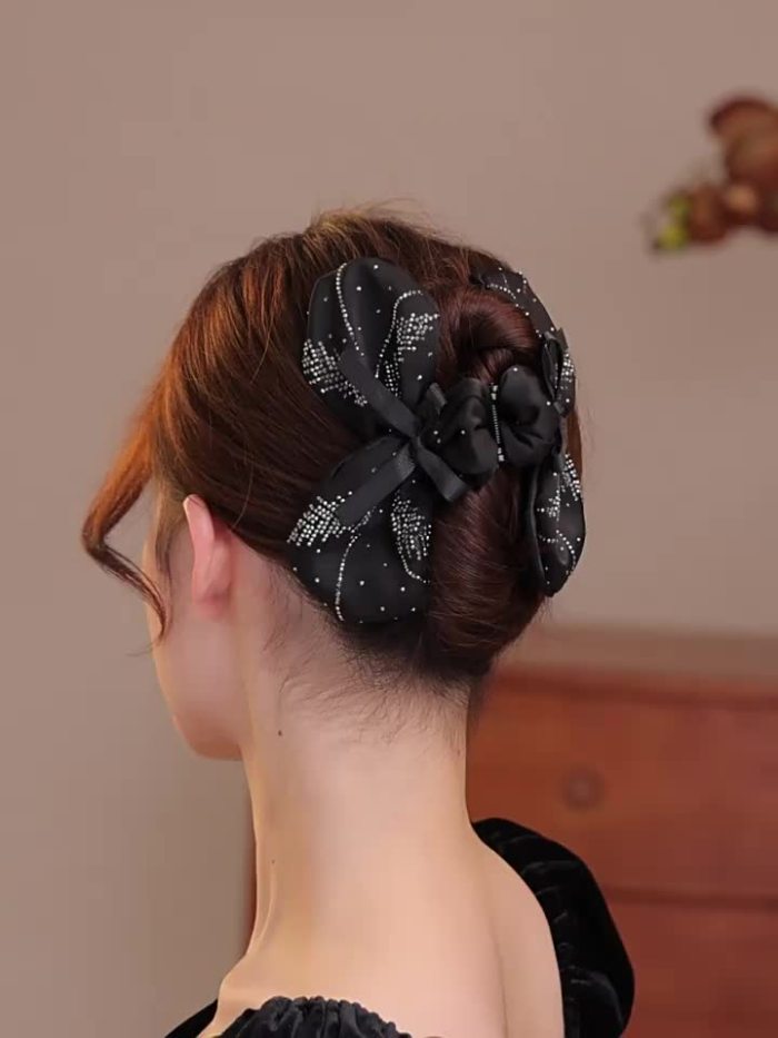 1pc Wheat Ear High-End Bow Hair Claw, for Styling and Decoration – Perfect Gift or Accessory to Wear Daily