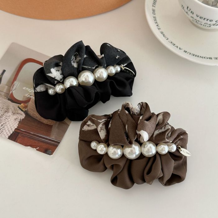 Elegant Vintage Hair Clip - One-Sided Spring Clamp with Faux Imitation Pearl Accent, Hold for 's Updos, Ponytails, Buns - Formal & Everyday Hairstyles - Hair for