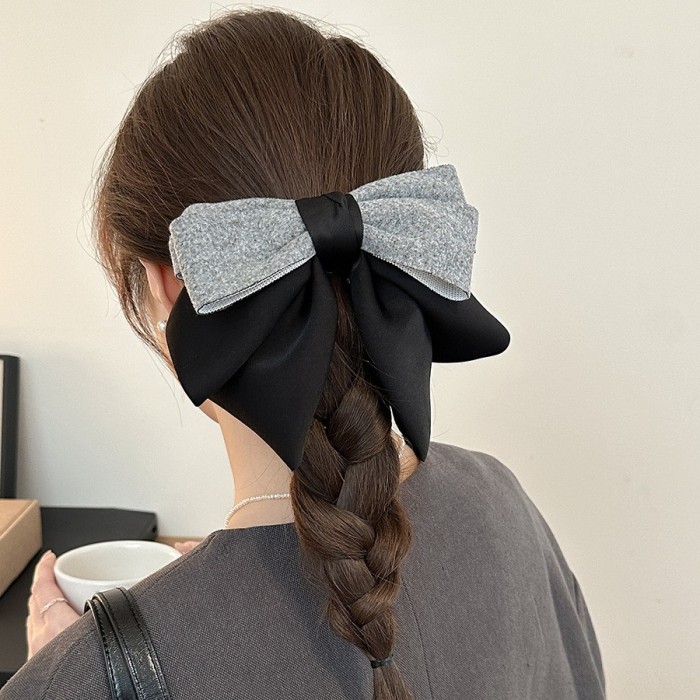 🎀French Vintage Velvet Bow Hair Clip 💕 Elegant High-End Hair Accessory for Autumn & Winter