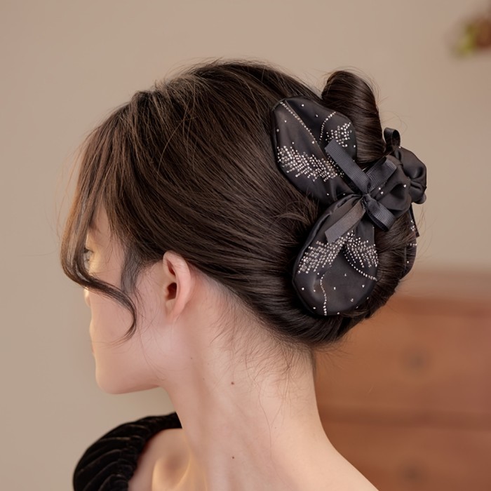 1pc Wheat Ear High-End Bow Hair Claw, for Styling and Decoration – Perfect Gift or Accessory to Wear Daily