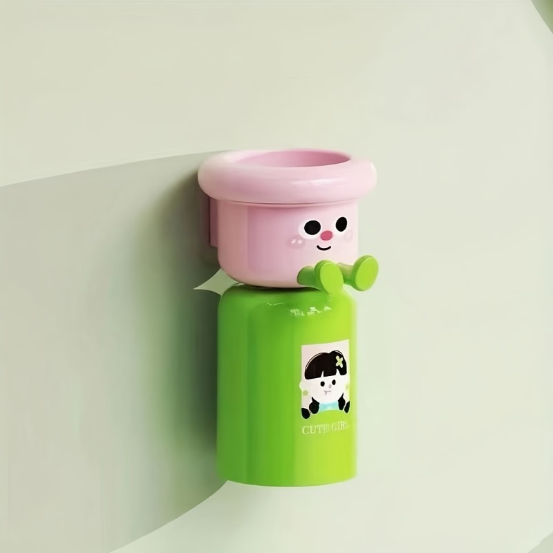 Wall-Mounted Toothbrush Holder with Magnetic Cup, Space-Saving Bathroom Organizer for 36 Festive Occasions, Plastic Material, Ideal for Holiday Decor, Bathroom Organizers And Storage, Toothbrush Holder For Bathroom, Toothbrush Holder Wall Mounted, Toothbrush Holder Pink, Toothbrush Holder, Magnetic Mouthwash Cup, Bathroom Set\u002Faccessory, Bathroom Soap Dispenser, Toilet Accessory