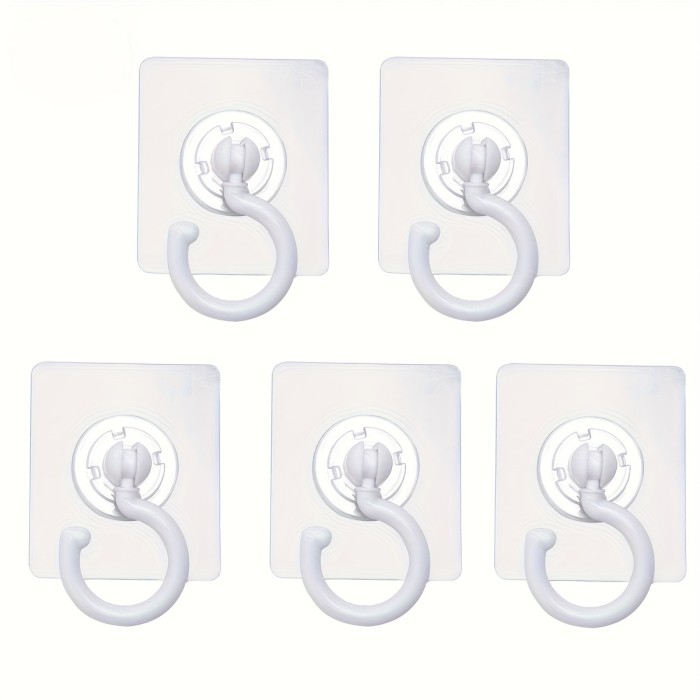 Rotating Ceiling Heavy-Duty Adhesive Hooks - Durable Sticky Hangers for Wind Chimes, Suspended Plants, Lights and Home Decorations, Multi-Purpose No-Drill Mounting with Multiple Angle Rotation. Strong Detachable Wall-Hanging Suitable for Indoor & Outdoor Use Hold Up to Two Kilograms, Practical Holiday 24pcs, Adhesive Ceiling Hooks, Home Decoration Display, Ceiling Hanging Solution, Rotating Wall Hook, Detachable Adhesive Hanger, Functional Aesthetic, Minimalist Hardware,