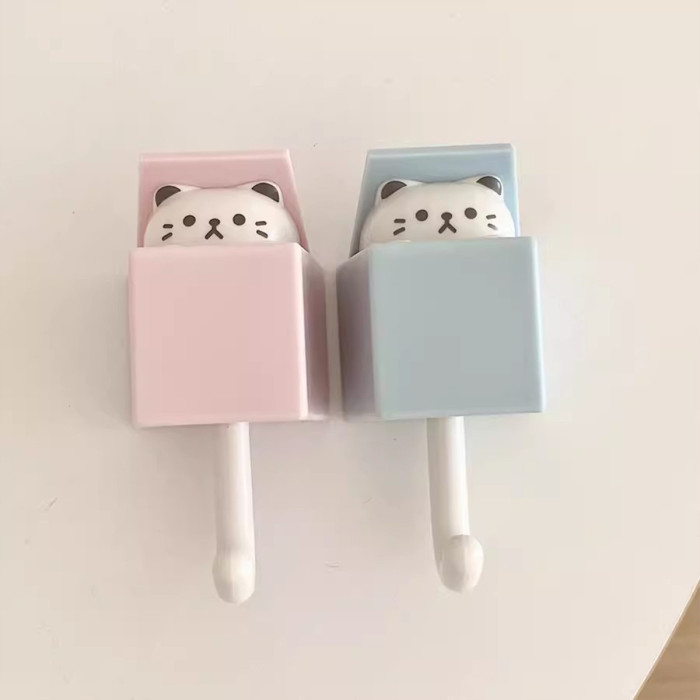 New Cartoon Cute Cat Hooks, Strong and Traceless Creative High-Quality Retractable Wall Hooks for Bedroom & Living Room – Suitable for All Seasons, Home Organization, Wall Decor, Stylish Wall Hooks, Contemporary Design, Durable Construction, Highquality Hooks, Wallmounted Hooks, Multipurpose Hooks, Home Organizers, Pet Lovers, Utility Hooks