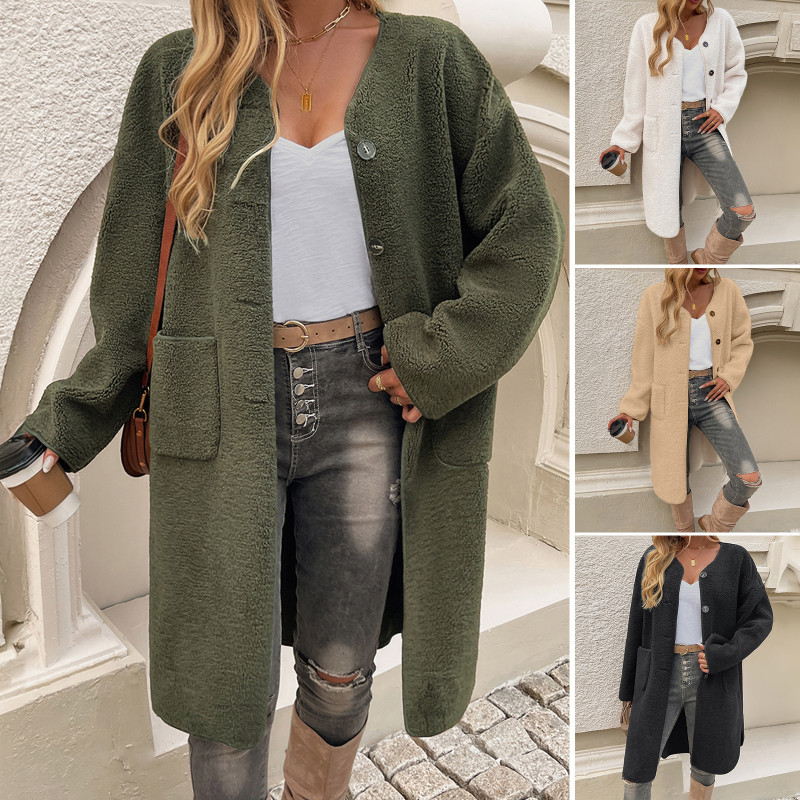 Casual Single-Breasted Pocket Cardigan Trench Coat – Women's Autumn & Winter Outerwear 🍂