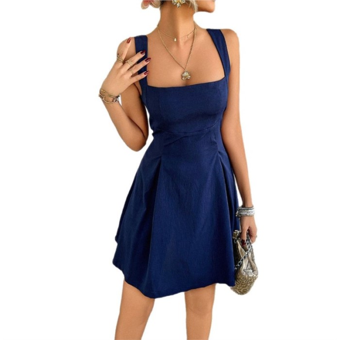 ✨ Square Neck Backless High Waist Party Mini Dress ✨