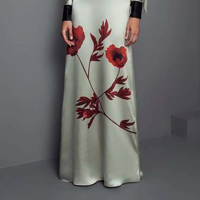 Vintage Bow Tie Up Long Sleeved Party Dress Lady Casual Floral Print Robe Dress Elegant Slanted Neck High Waist Straight Dresses