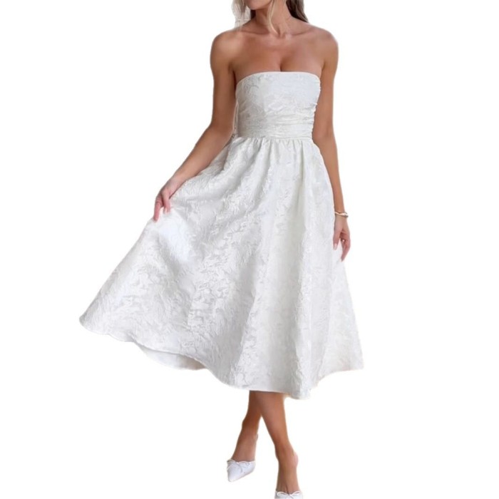 New Party Evening Strapless Dress for Women Socialite Style Formal Gown Cocktail Wear Women's Fashion