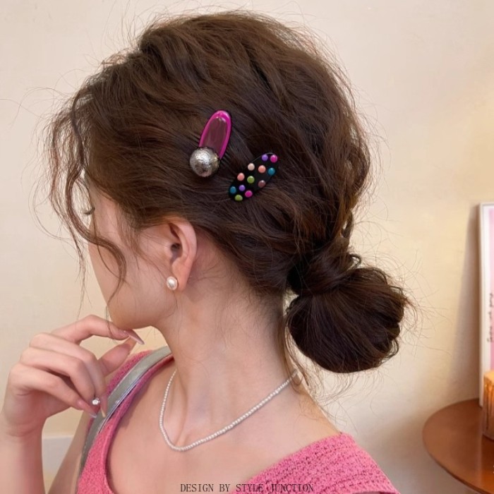 ✨ 2pcs Elegant Wave Point Hairpin Set – Minimalist High-End Hair Clips for Updos & Everyday Style