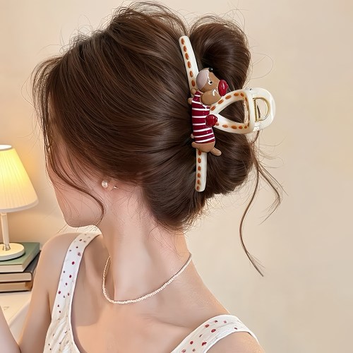 Cute Cartoon Hair Clip Women's Elegant 2025 New Style Large Hair Volume Shark Clip Hairpin Hair Accessories
