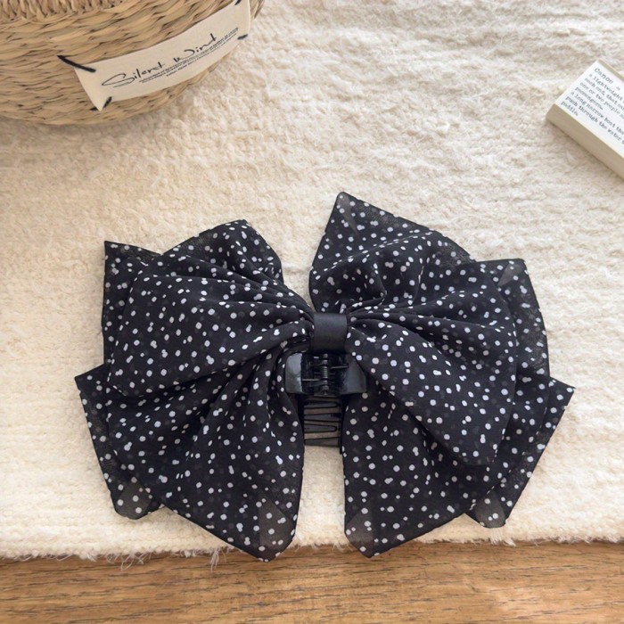 Elegant Bow Hair Clip 🎀 | Large Non-Slip Shark Grip for Everyday Hairstyles