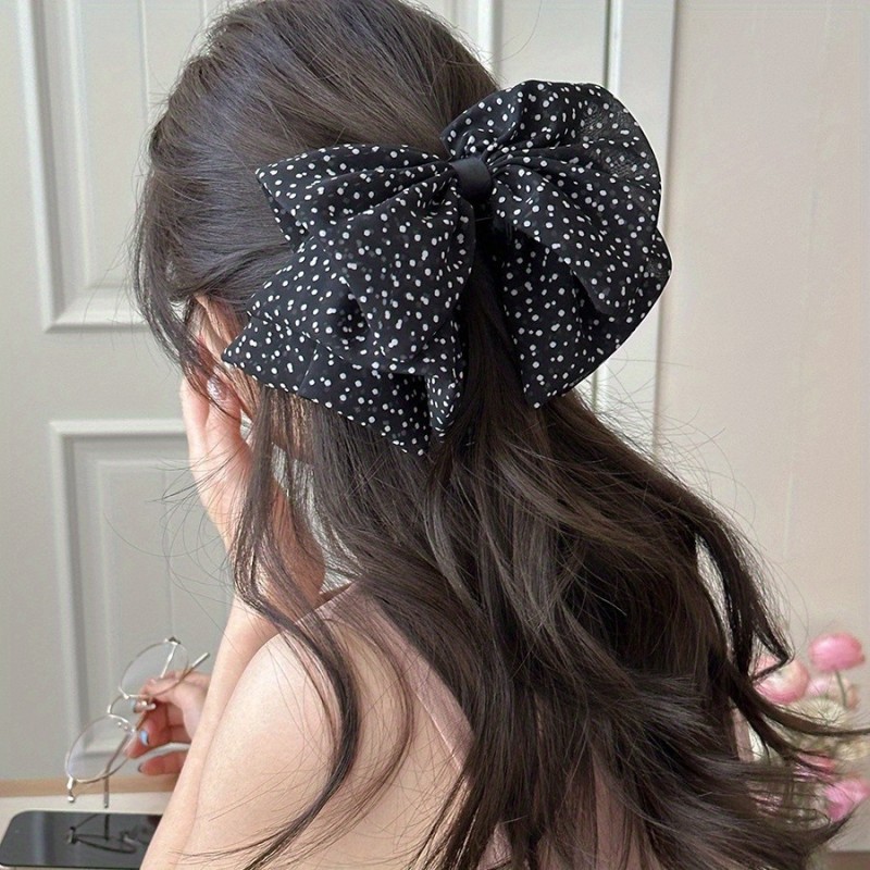 Elegant Bow Hair Clip 🎀 | Large Non-Slip Shark Grip for Everyday Hairstyles