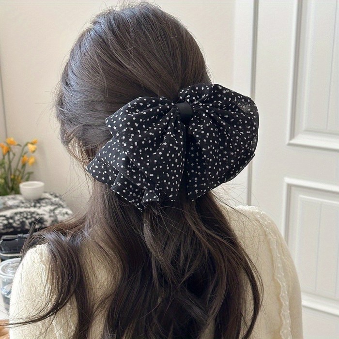 Elegant Bow Hair Clip 🎀 | Large Non-Slip Shark Grip for Everyday Hairstyles