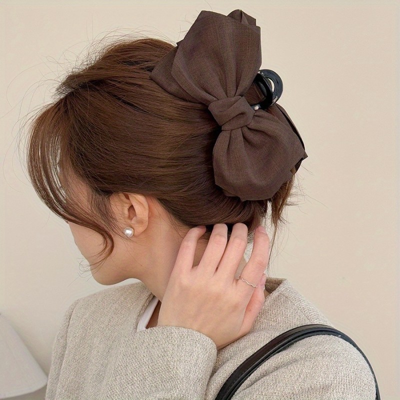 🎀 Elegant Bow Shark Clip – Chic Hair Accessory for Effortless Updos