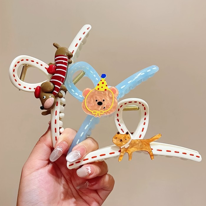Cute Cartoon Hair Clip Women's Elegant 2025 New Style Large Hair Volume Shark Clip Hairpin Hair Accessories
