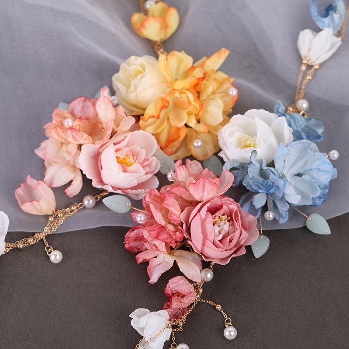 🌺 Elegant Vintage Floral Tassel Hair Clip