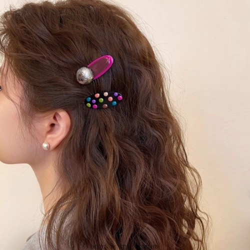 2pcs Elegant Wave Point Hairpin, New Hair Claw Niche High-end Hair Clip, Duckbill Clip Side Clip Hairclaw Accessory At The Back of The Head, Updo Hairstyle, Hair Accessory, Elegant Hairpin, Minimalist Design, Durable Clip, Highend Hairpin, Hair