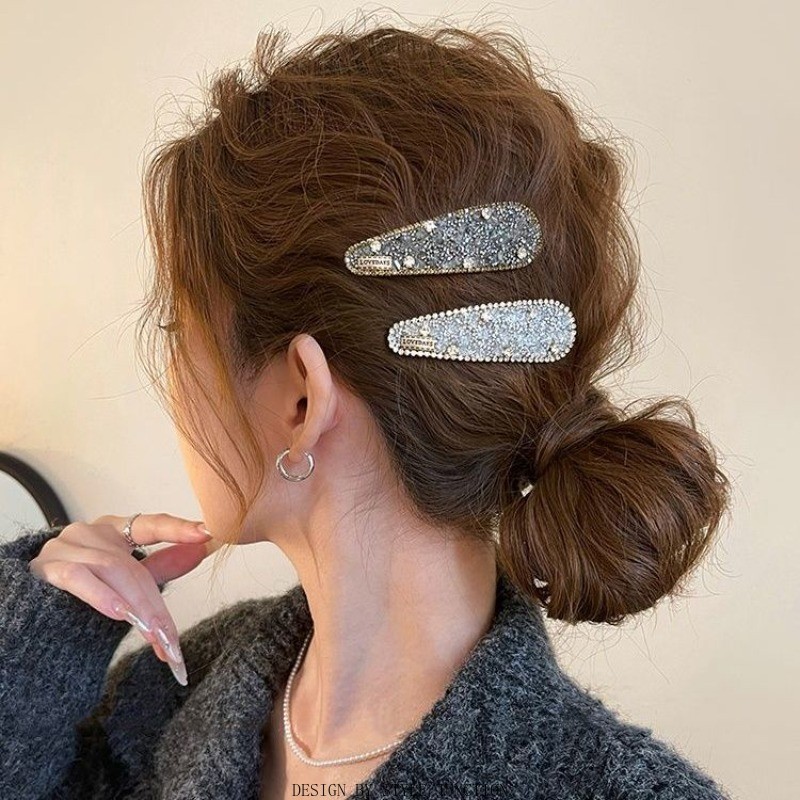 2pcs Elegant & Punk Rhinestone Hair Clips - Sparkling -Adorned Hair Claw Clips with Teeth for Braids, Ponytails, Buns - Heavy Duty Hairpins for, Wedding Party Prom (No Hair Clips)