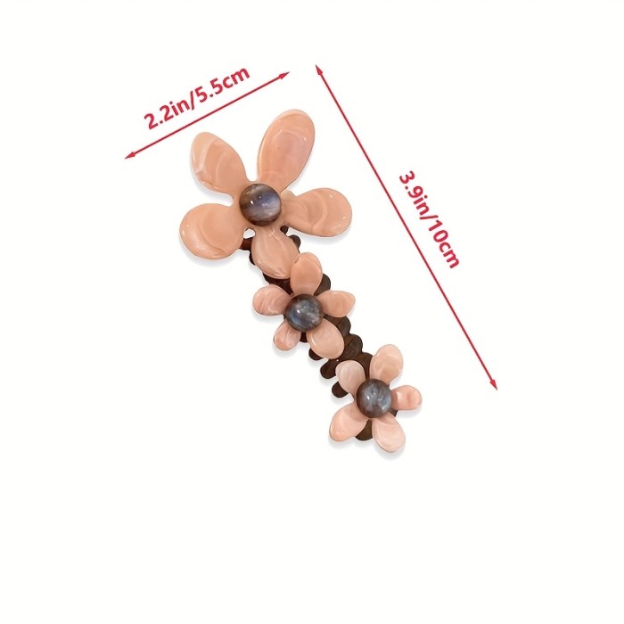 5pcs Set Women's Resin Flower Braids - Clear\u002FGreen\u002FBrown\u002FPink\u002FBlack Braiding Hair Elastics with Multi-Color Pastel & Natural Beads, All-Season Braiding Hair Accessories for Braids, Buns, Ponytails, Fishtails - Durable & Flexible Resin Hair Elastics (No Feathers\u002FNon-Toxic) - Multi-Color Options (Pink, Green, Brown, Clear, Black) - Braiding Hair for Braids & Buns