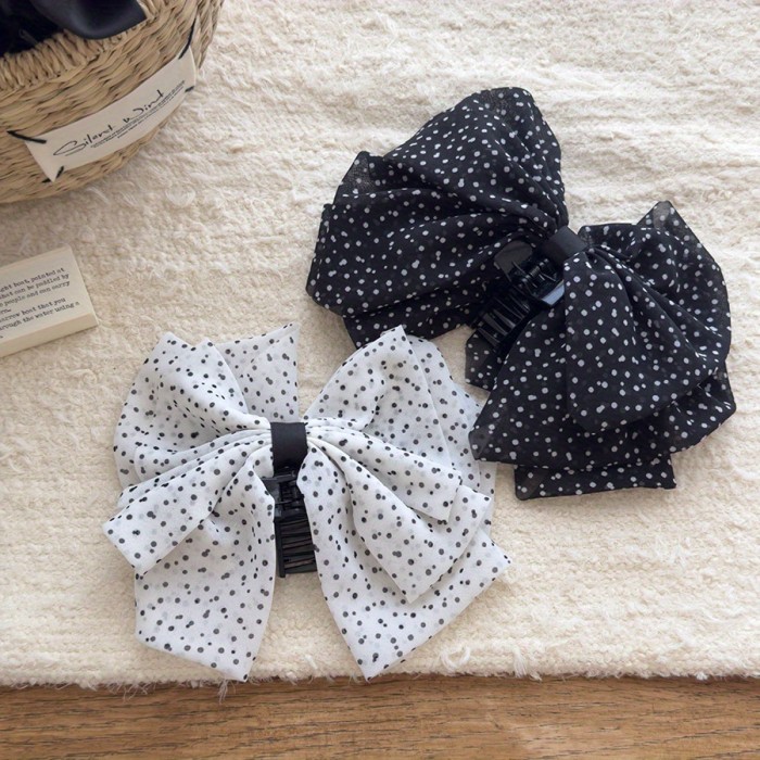 Elegant Bow Hair Clip 🎀 | Large Non-Slip Shark Grip for Everyday Hairstyles