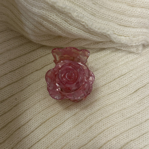 Elegant Floral Acetate Hair Claw Clips - French-Inspired Sweet Petal Design, High-End Shark Clip for Updos, Secure Hold for Weddings, Parties & Formal Events, Solid Color Hair Accessories for Women, Wedding Hair Accessories, Party Hairpiece, Sophisticated Style, Durable Hairpiece