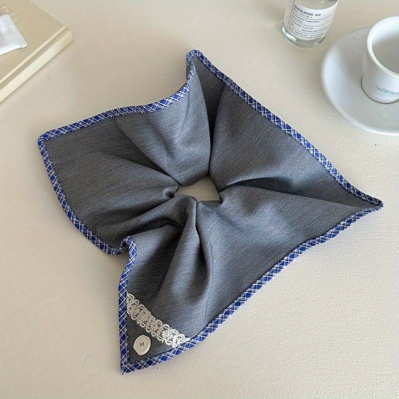 Grid Gray Plaid Splicing Hair Clip Women'S New High-End Temperament Bun Hair Clip Back of Hair Grab Headd