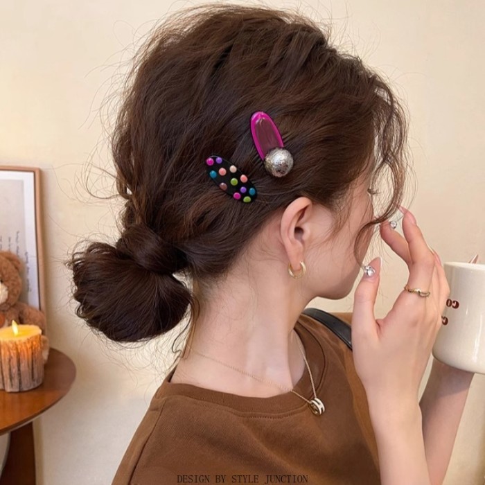 ✨ 2pcs Elegant Wave Point Hairpin Set – Minimalist High-End Hair Clips for Updos & Everyday Style