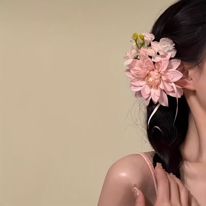 🌼 Retro Lily Flower Hair Clips – French Countryside Elegance in Bloom