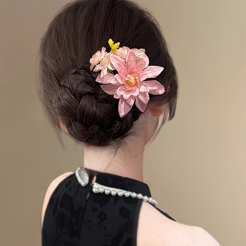 🌼 Retro Lily Flower Hair Clips – French Countryside Elegance in Bloom