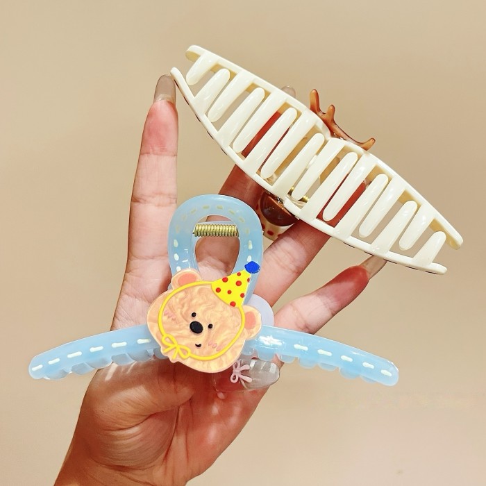 Cute Cartoon Hair Clip Women's Elegant 2025 New Style Large Hair Volume Shark Clip Hairpin Hair Accessories