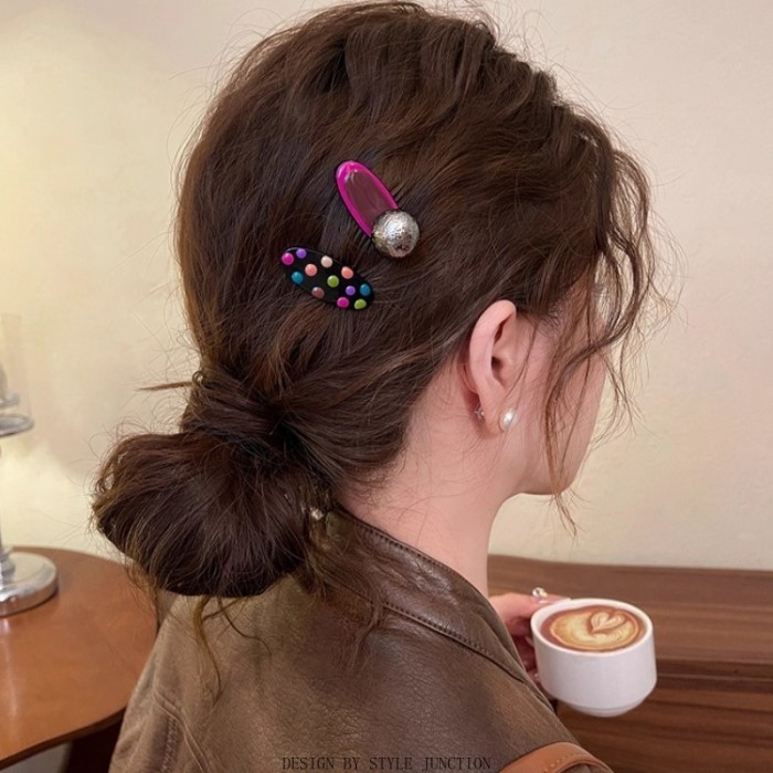 ✨ 2pcs Elegant Wave Point Hairpin Set – Minimalist High-End Hair Clips for Updos & Everyday Style