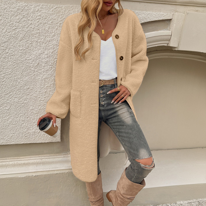 Casual Single-Breasted Pocket Cardigan Trench Coat – Women's Autumn & Winter Outerwear 🍂