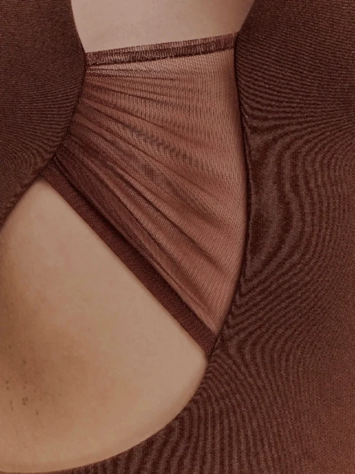 ✨ Patchwork Mesh Pleated Dress | Sexy Backless Slim-Fit Daily Dress