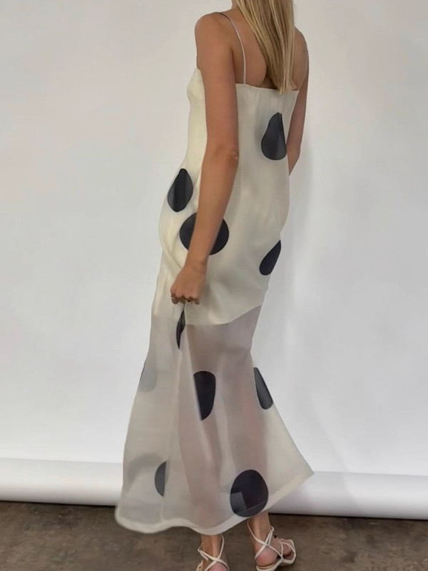 Fashion Mesh Splicing Slim Fit Long Dress Lady Sexy Backless Hollow Out Party Dress Sexy Strapless Sleeveless Slim Evening Dress