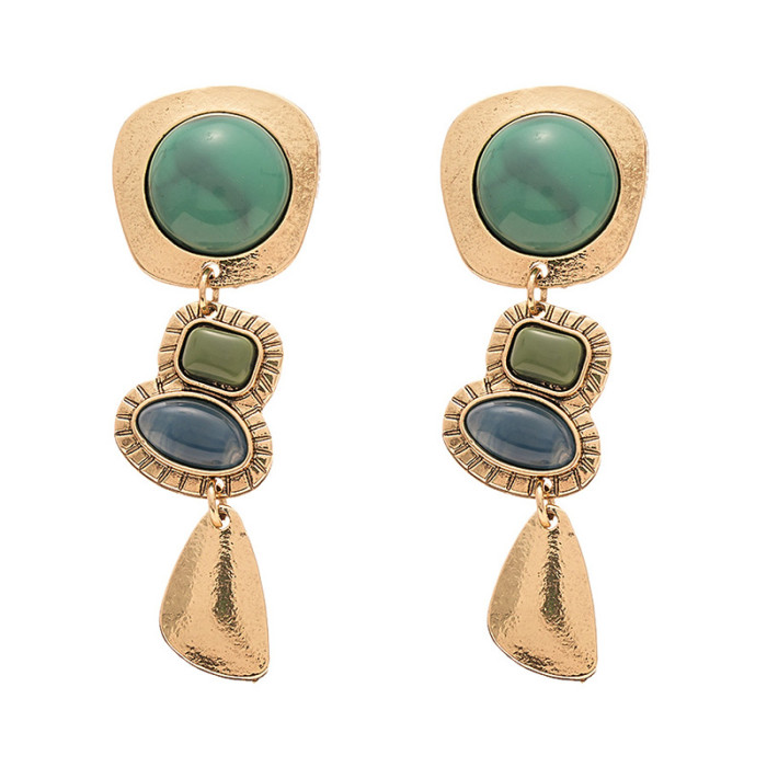 Ellipse Vintage Irregular Exaggerate Earrings Women Trend Fashion Jewelry Unique Party Gifts Delicate Simple Accessories