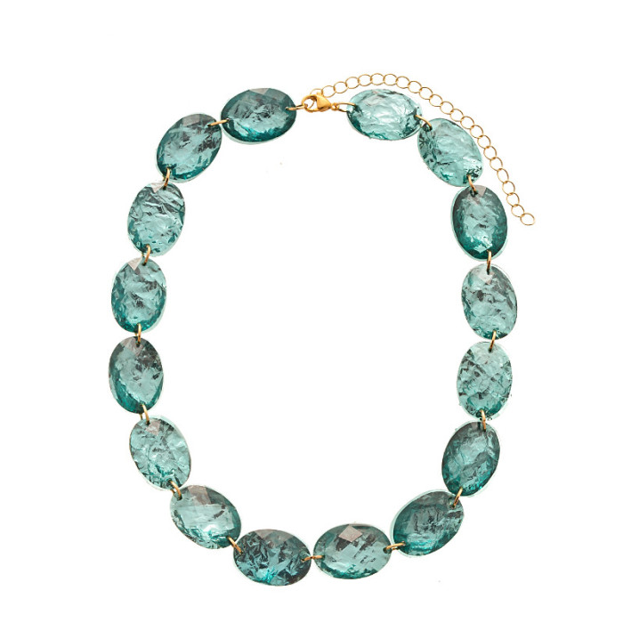 Vintage Ellipse Geometry Necklace Fashion Jewelry Women Trend Delicate Exaggerate Party Gifts Personality Accessories