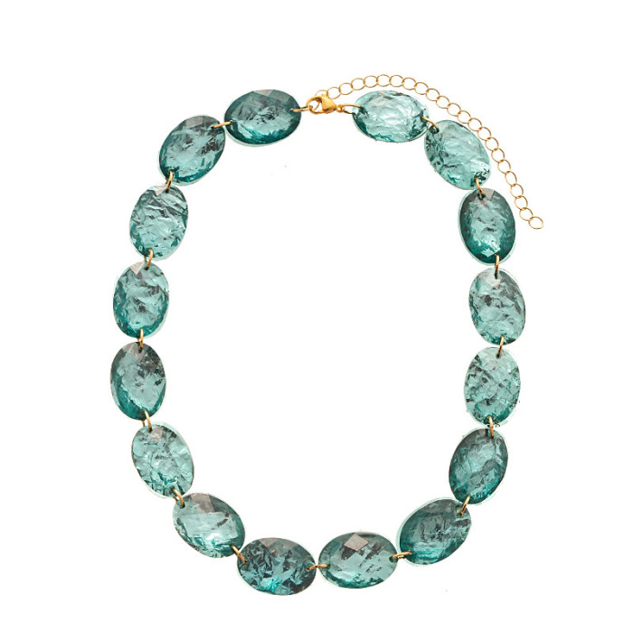 Vintage Ellipse Geometry Necklace Fashion Jewelry Women Trend Delicate Exaggerate Party Gifts Personality Accessories