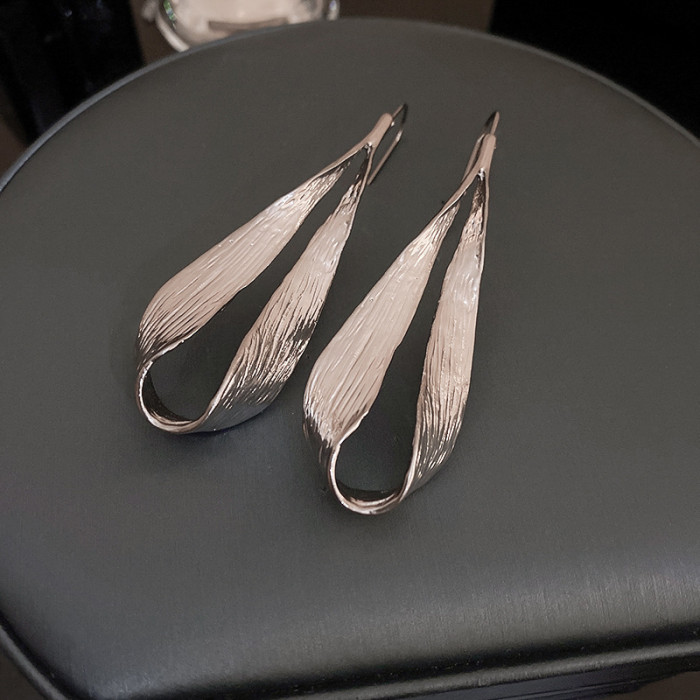 Waterdrop Leaf Ear Hook Earrings ✨ | Chic Niche Statement Accessories