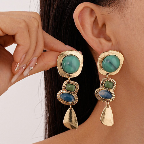 Ellipse Vintage Irregular Exaggerate Earrings Women Trend Fashion Jewelry Unique Party Gifts Delicate Simple Accessories