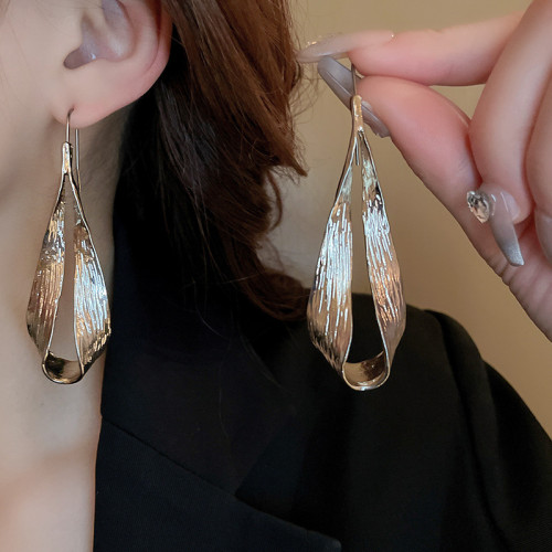 Waterdrop Leaf Ear Hook Earrings ✨ | Chic Niche Statement Accessories