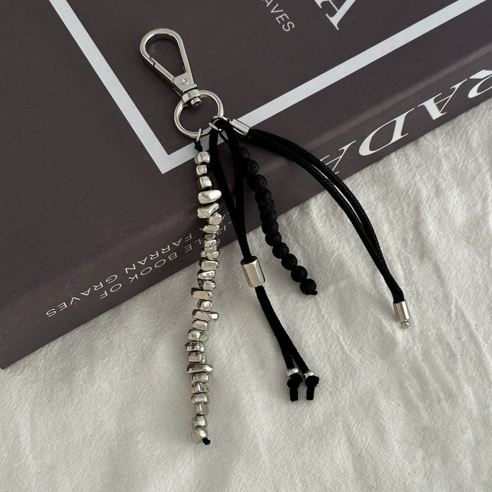 New Pearl Beadeds Chain Keychain Ccb Peach Heart Bead Bag Chain Pendant Jewelry Accessories Daily Wear Keychain Gifts