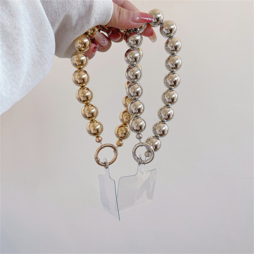 Electroplating Bead Lanyard Phone Lanyard Short Hand-beaded Electroplating Bead Pendant Anti-lost Phone Universal Lanyard